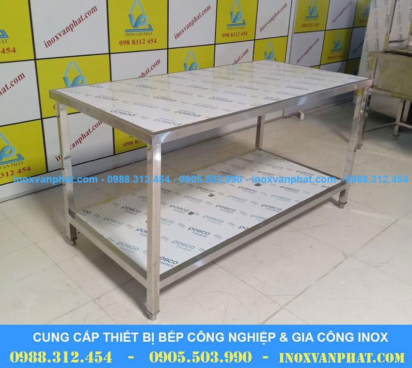 bàn inox 2 tầng CN