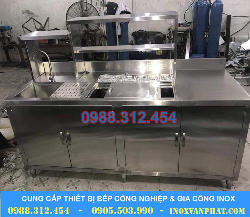 Quầy trà sữa inox thông dụng Quầy trà sữa inox thông dụng