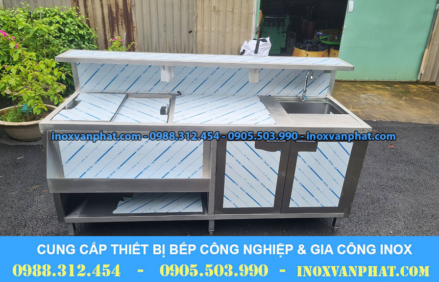 Quầy trà sữa inox sản xuất tại xưởng Inox Vạn Phát Quầy trà sữa inox sản xuất tại xưởng Inox Vạn Phát