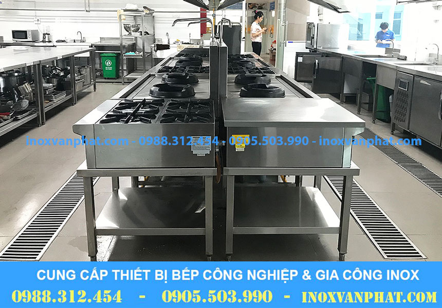 Bếp Âu công nghiệp áp dụng tại các gian bếp